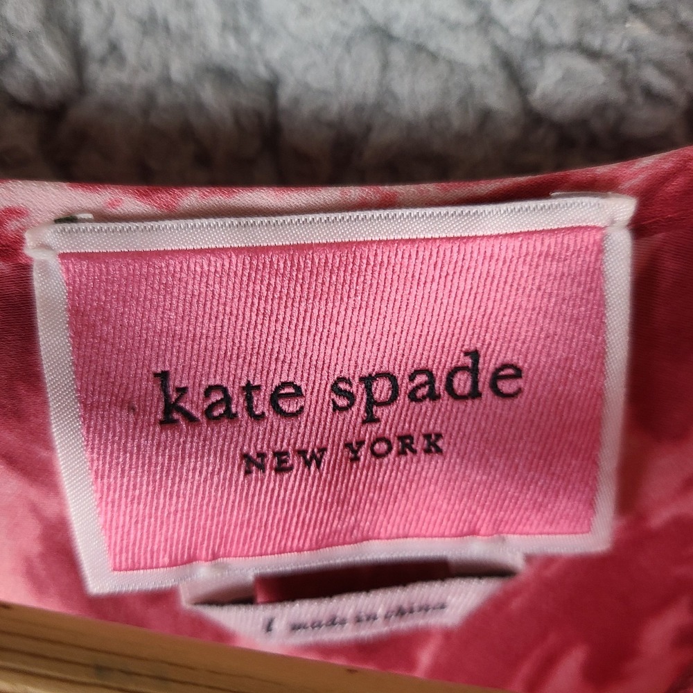 Kate Spade Panthera Tie Waist Wide Leg Jumpsuit Pink Animal Print Size Large - Picture 3 of 9